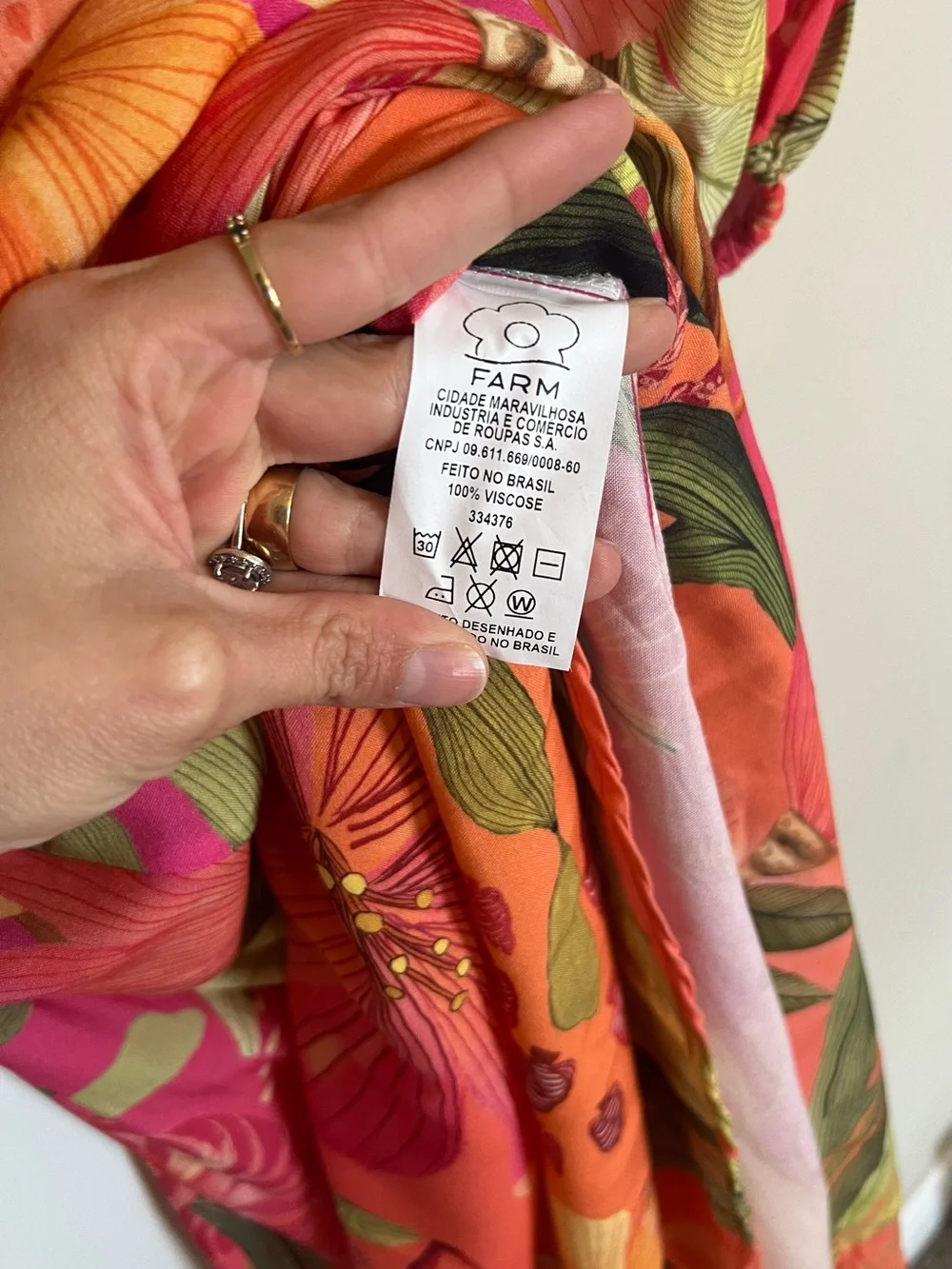 FARM Rio Brazil Hot Pink & Orange Floral Tie-Front Maxi Dress - Picture 4 of 8